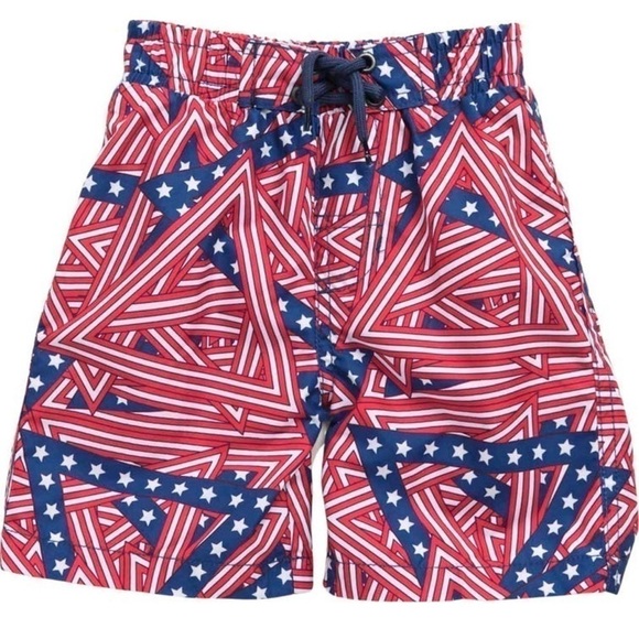 Beach BROS Angled Flap Swim Trunks - Picture 1 of 2